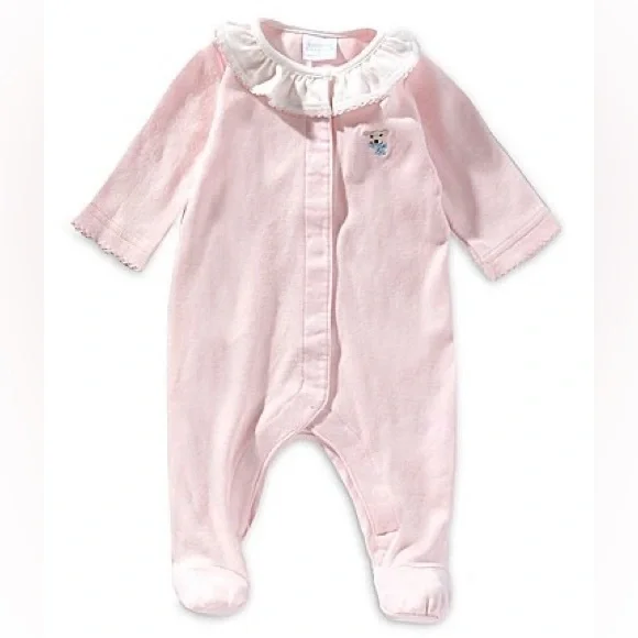 NWT Edgehill Collection x Rebecca Bahn Long Sleeve Pink Embroidered Lamb Sleeper - Picture 1 of 9